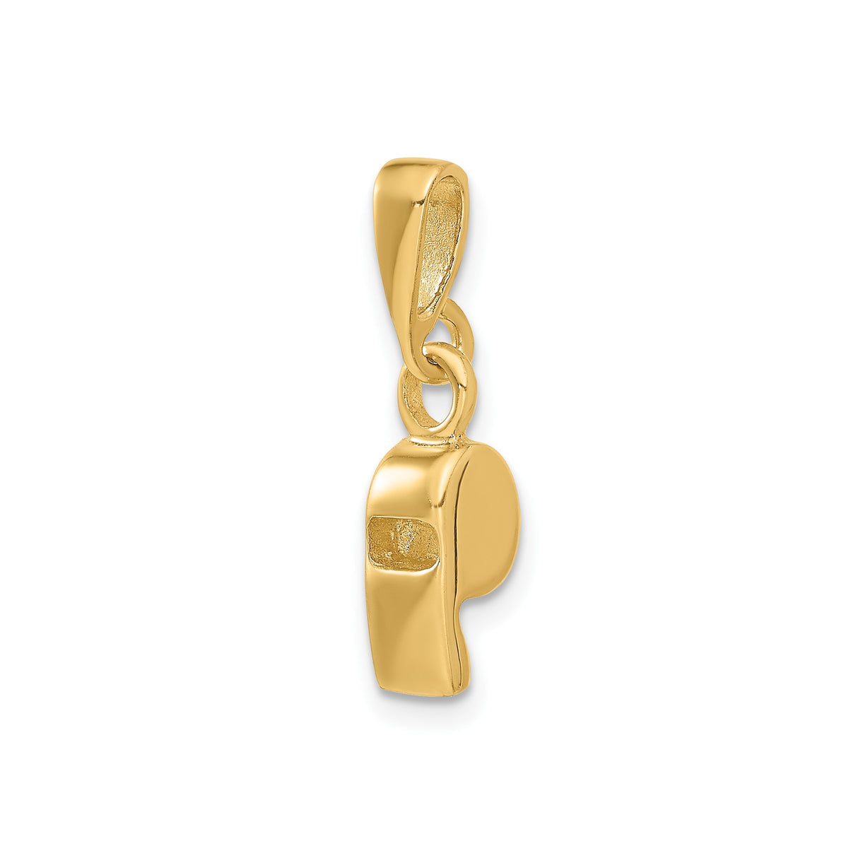 14k Yellow Gold Mezuzah Pendant with Raised Torah Scroll Design, Jewish Faith Charm