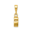 14k Yellow Gold Mezuzah Pendant with Raised Torah Scroll Design, Jewish Faith Charm