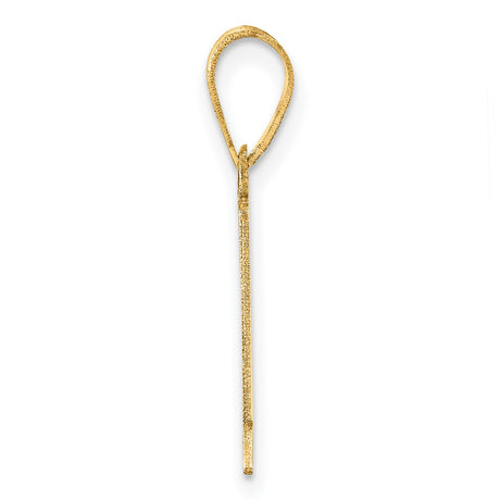 14k Yellow Gold Number 1 Pendant or Charm, Bold Symbol of Ambition and Excellence, Unisex