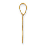 14k Yellow Gold Number 3 Pendant Charm, Solid Serif Style Digit for Women or Unisex Wear