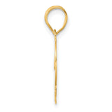 14k Yellow Gold Number 22 Pendant, Bold Unisex Numeric Charm