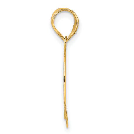 14k Yellow Gold Number 69 Pendant, Polished Bold Unisex Charm, Astrological Statement Jewelry