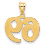 14k Yellow Gold Number 69 Pendant, Polished Bold Unisex Charm, Astrological Statement Jewelry