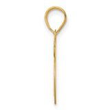 14k Yellow Gold Number 75 Pendant, Vintage Milestone Charm for Anniversary or Birthday