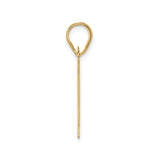 14k Yellow Gold Number 81 Pendant, Polished Script Milestone Charm for Men or Women