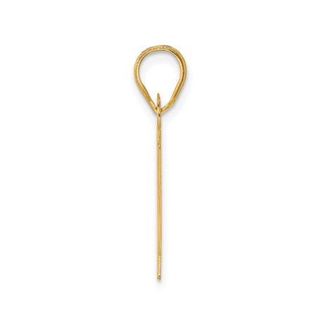 14k Yellow Gold Number 81 Pendant, Polished Script Milestone Charm for Men or Women