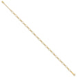 14K Yellow Gold 4 mm Polished Chain Anklet
