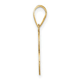 14k Yellow Gold Number 3 Pendant, Polished Finish, Classic Typeface, Unisex Charm