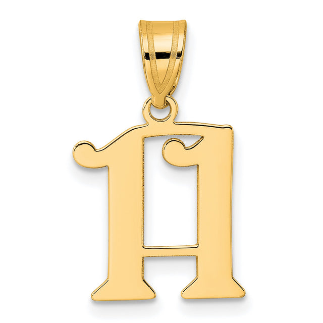 Polished Number 11 Charm Pendant in Real 14k Yellow Gold