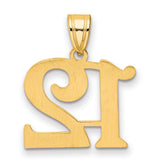 Polished Number 12 Charm Pendant in Real 14k Yellow Gold
