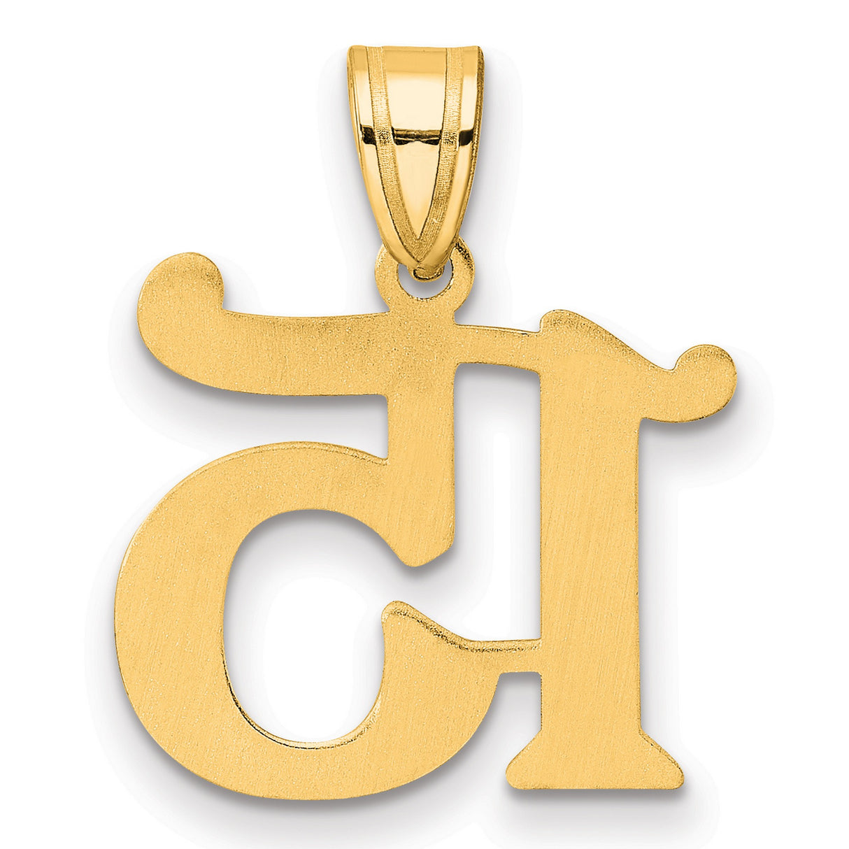 Polished Number 15 Charm Pendant in Real 14k Yellow Gold