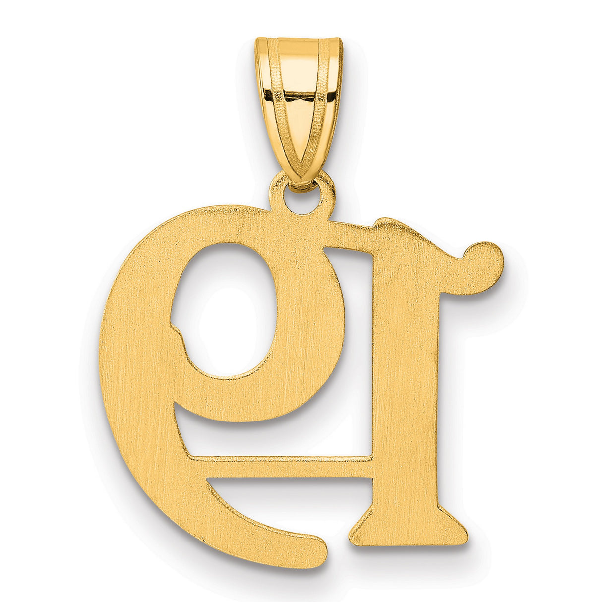 Polished Number 19 Charm Pendant in Real 14k Yellow Gold