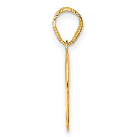 Polished Number 20 Charm Pendant in Real 14k Yellow Gold