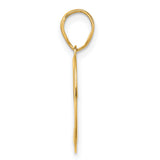 Polished Number 29 Charm Pendant in Real 14k Yellow Gold