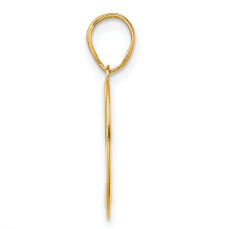 Polished Number 29 Charm Pendant in Real 14k Yellow Gold