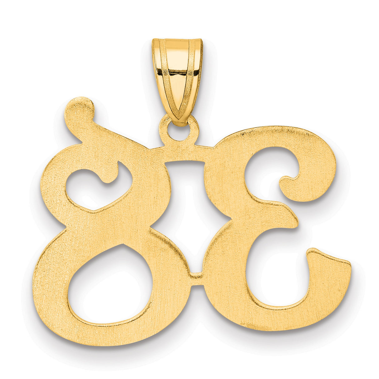 Polished Number 38 Charm Pendant in Real 14k Yellow Gold