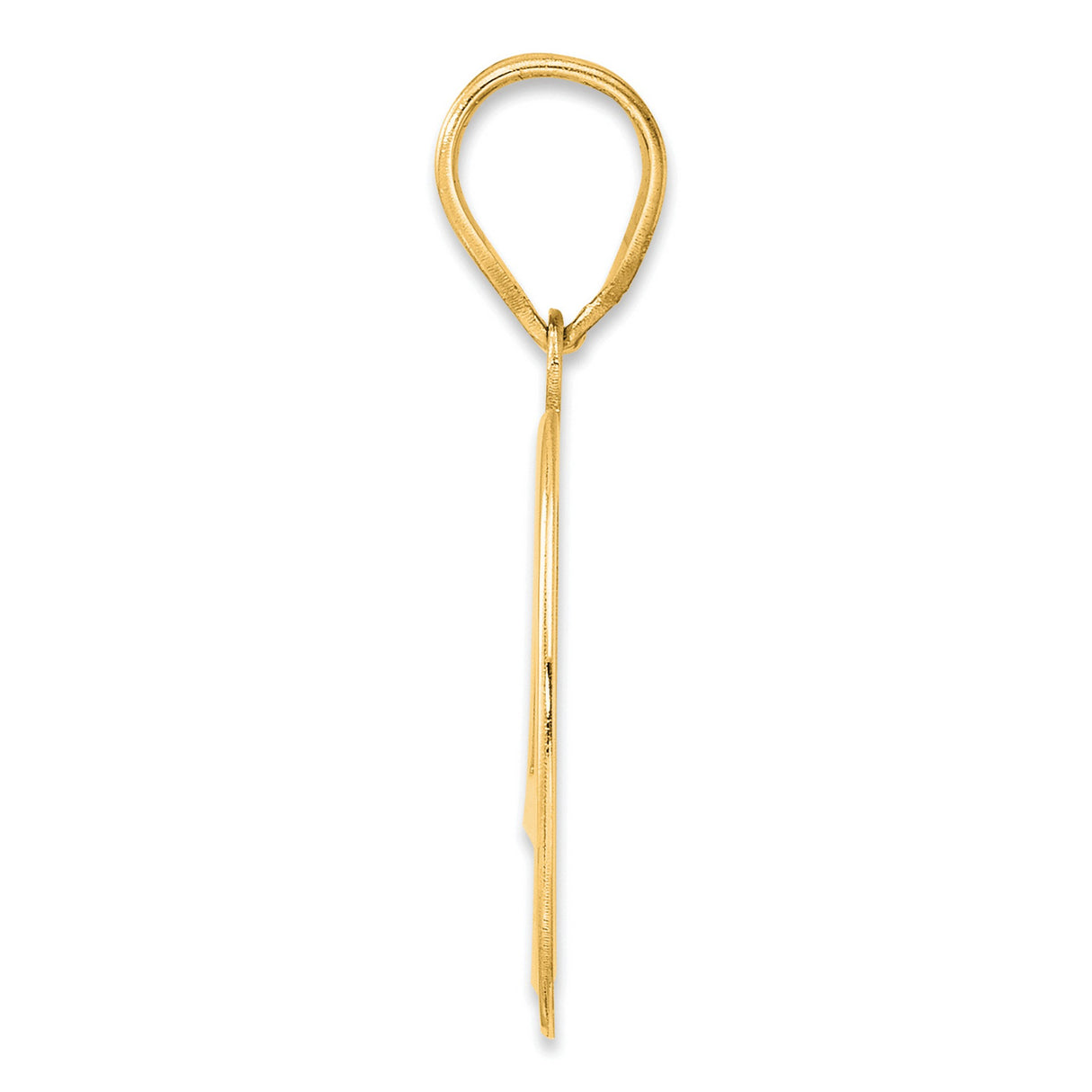 Polished Number 40 Charm Pendant in Real 14k Yellow Gold