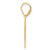 Polished Number 41 Charm Pendant in Real 14k Yellow Gold