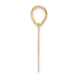 Polished Number 47 Charm Pendant in Real 14k Yellow Gold