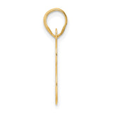 Polished Number 48 Charm Pendant in Real 14k Yellow Gold