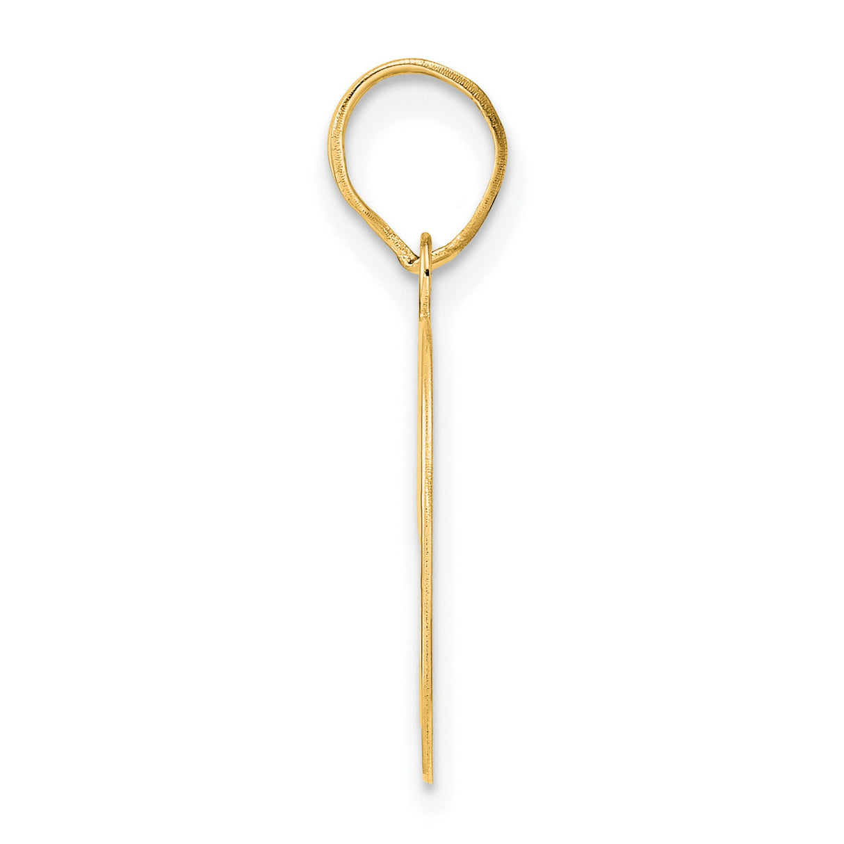 Polished Number 49 Charm Pendant in Real 14k Yellow Gold