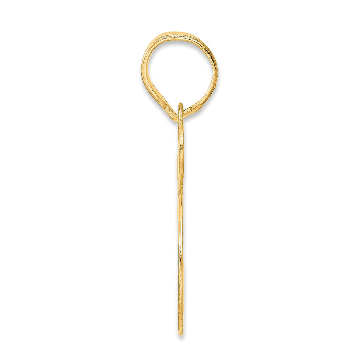 Polished Number 55 Charm Pendant in Real 14k Yellow Gold