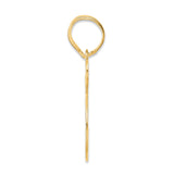 Polished Number 55 Charm Pendant in Real 14k Yellow Gold