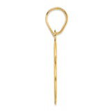 Polished Number 56 Charm Pendant in Real 14k Yellow Gold