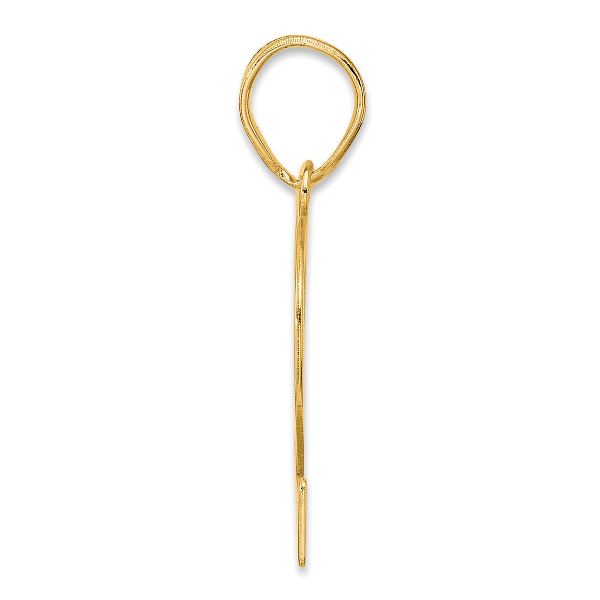 Polished Number 62 Charm Pendant in Real 14k Yellow Gold