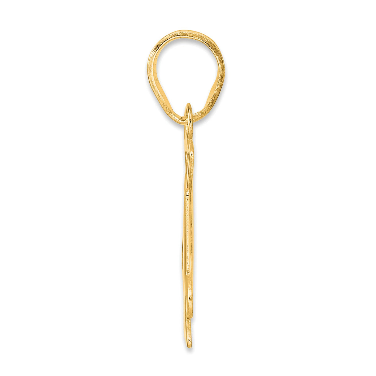 Polished Number 64 Charm Pendant in Real 14k Yellow Gold