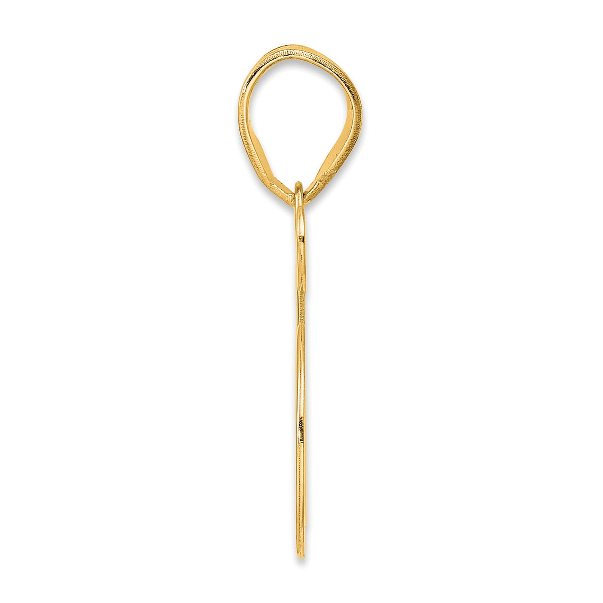 Polished Number 65 Charm Pendant in Real 14k Yellow Gold