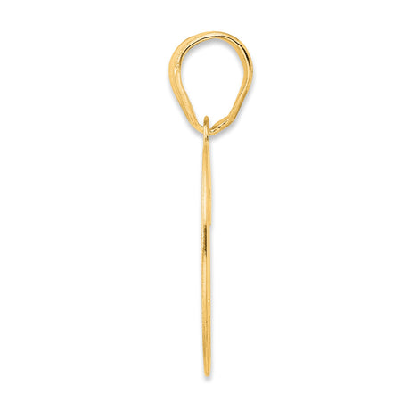 Polished Number 79 Charm Pendant in Real 14k Yellow Gold