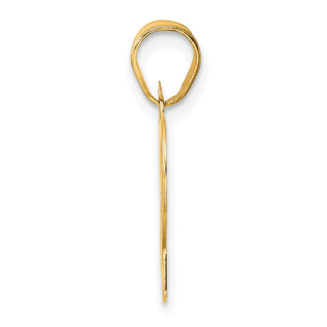 Polished Number 82 Charm Pendant in Real 14k Yellow Gold