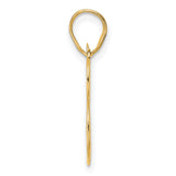 Polished Number 83 Charm Pendant in Real 14k Yellow Gold