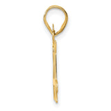 Polished Number 84 Charm Pendant in Real 14k Yellow Gold