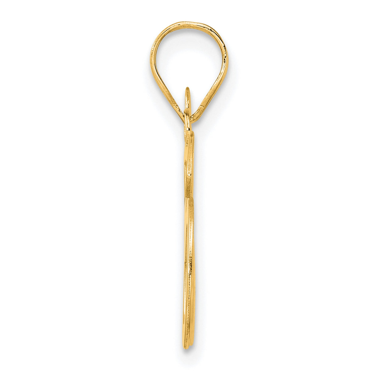 Polished Number 86 Charm Pendant in Real 14k Yellow Gold