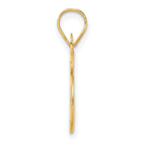 Polished Number 86 Charm Pendant in Real 14k Yellow Gold