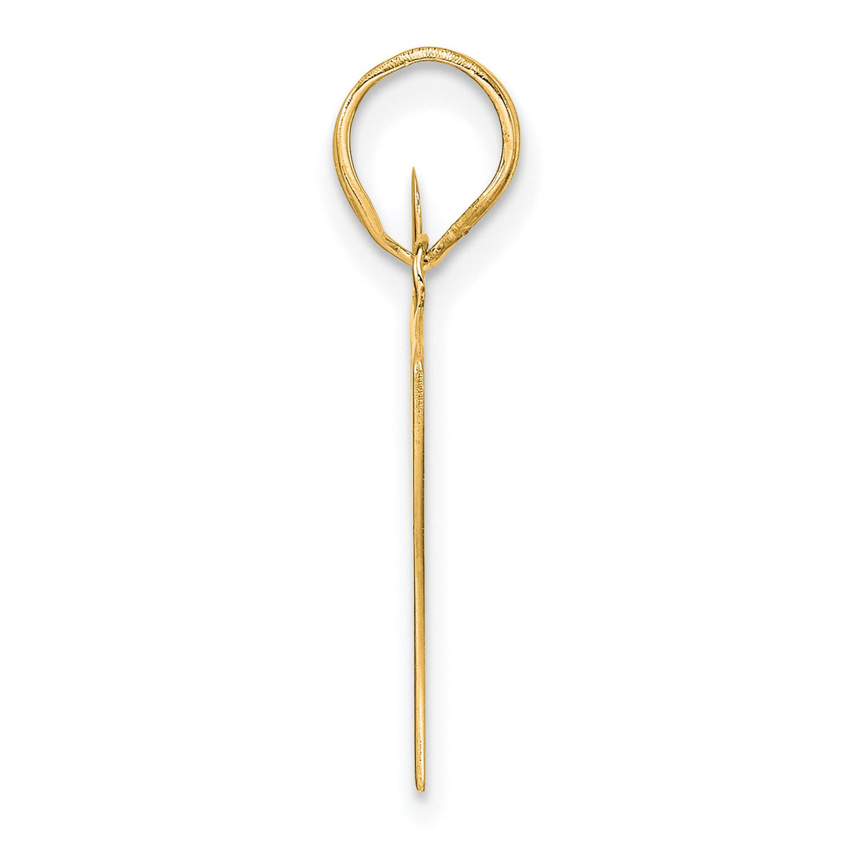 Polished Number 87 Charm Pendant in Real 14k Yellow Gold