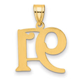 Polished Number 91 Charm Pendant in Real 14k Yellow Gold