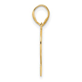 Polished Number 92 Charm Pendant in Real 14k Yellow Gold