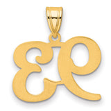 Polished Number 93 Charm Pendant in Real 14k Yellow Gold