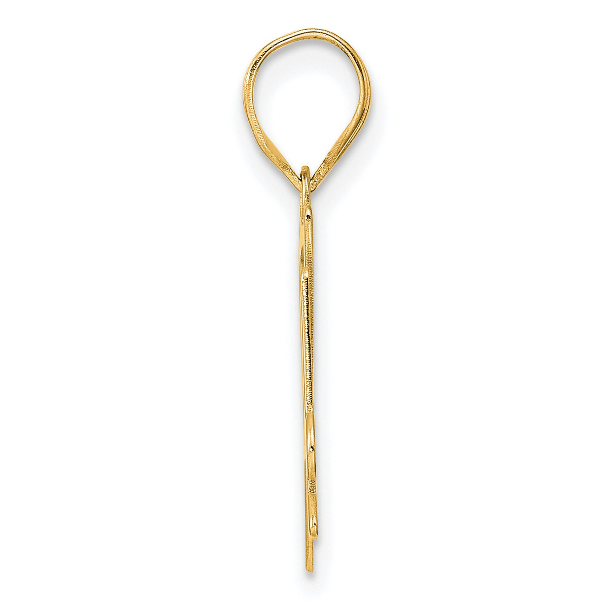 Polished Number 94 Charm Pendant in Real 14k Yellow Gold