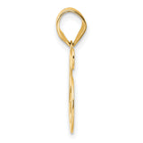 Polished Number 95 Charm Pendant in Real 14k Yellow Gold
