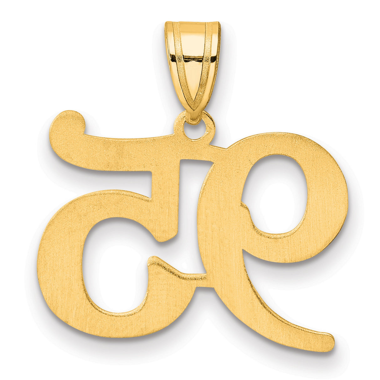 Polished Number 95 Charm Pendant in Real 14k Yellow Gold