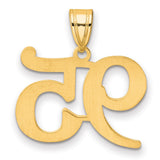 Polished Number 95 Charm Pendant in Real 14k Yellow Gold