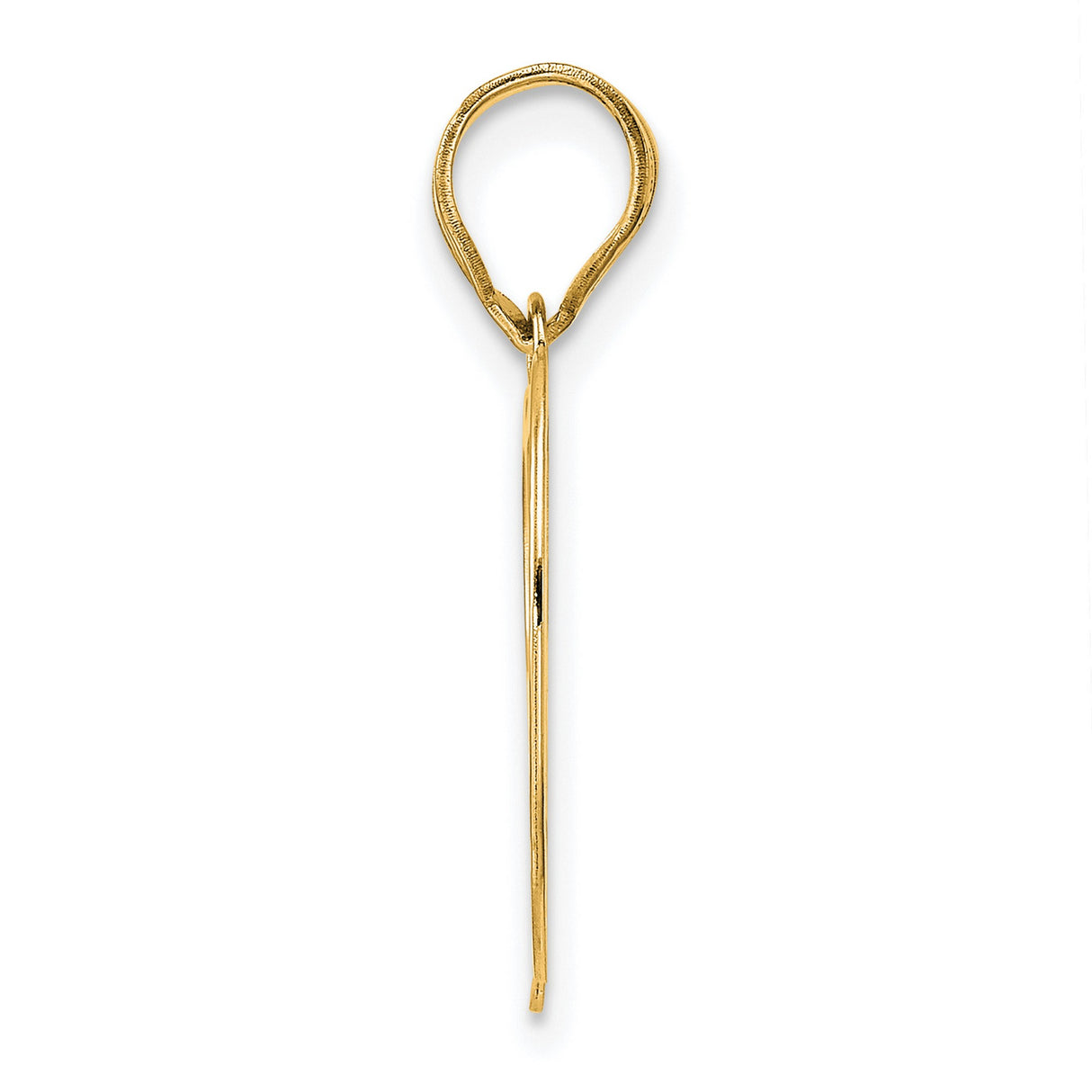 Polished Number 99 Charm Pendant in Real 14k Yellow Gold