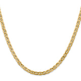 14K Yellow Gold 4 mm Polished Chain Necklace