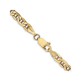 14K Yellow Gold 4 mm Polished Chain Necklace alternate angle