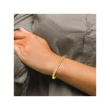 14K Yellow Gold 4.75 mm Polished Chain Bracelet alternate angle