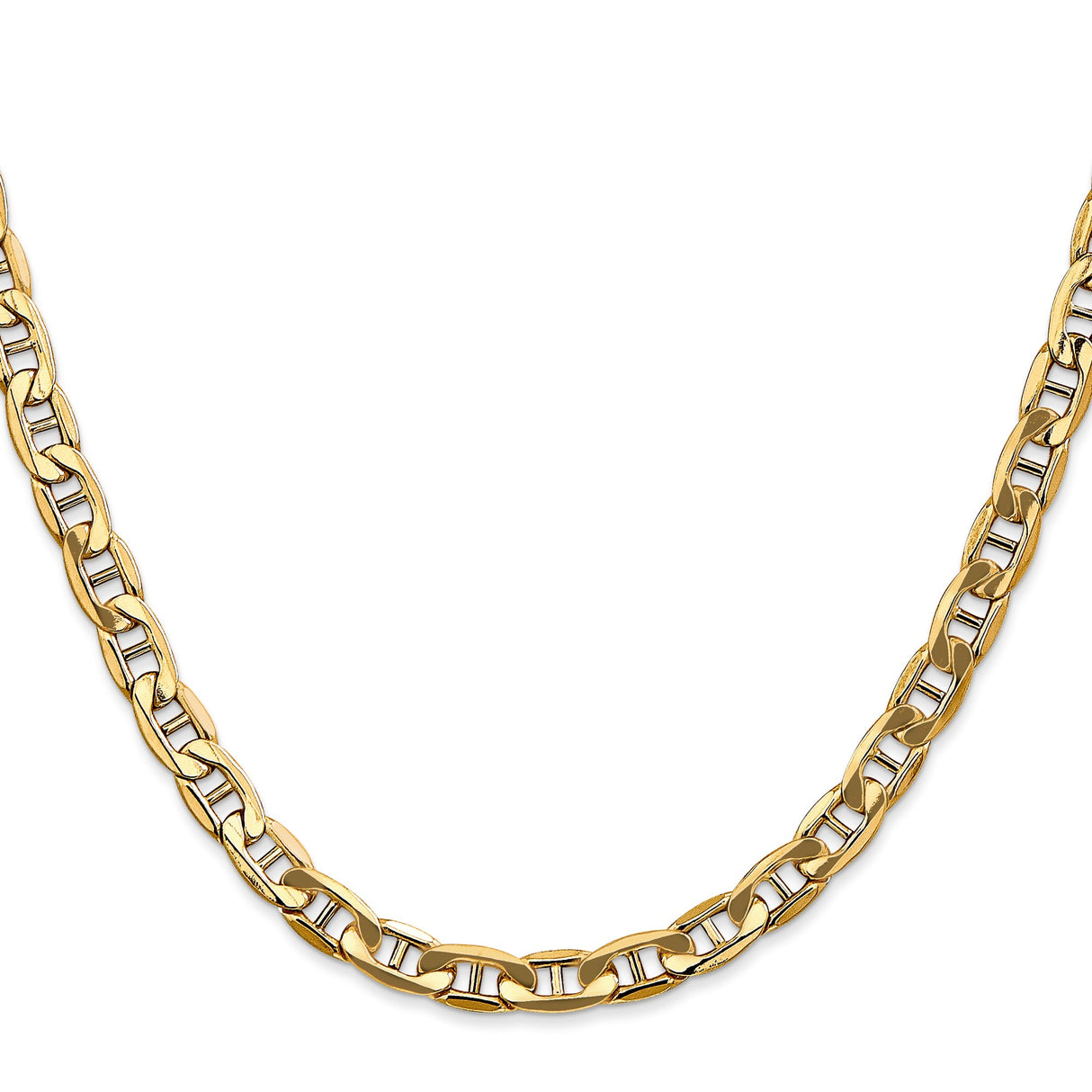 14K Yellow Gold 5.5 mm Polished Chain Necklace